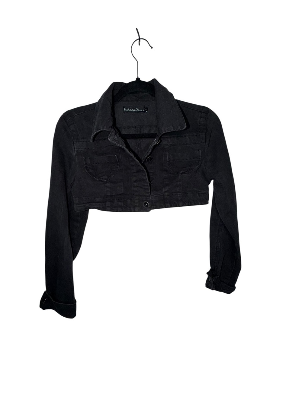 Highway Jeans Black Cropped Denim Jacket